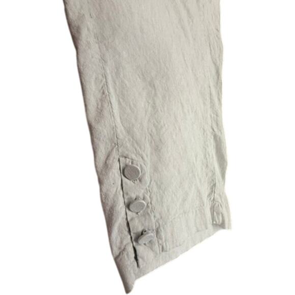 "J.JILL" Linen Stretch Women's Capris  Side Zip SZ 3X Beachwear Summer Resort - Picture 2 of 10